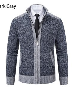 ホームアイホーム カーディガン メンズ 裏ボア スタンドカラー ニット セーター 切り替え ジップアップ留め ビジネス 紳士服 アウター 秋服 冬服