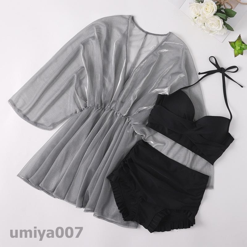 【大特価】水着 レディース 体型カバー ビキニ 水着セット 夏 海 ビーチ 3点セット おしゃれ 20代 30代 40代 - 画像 (2)