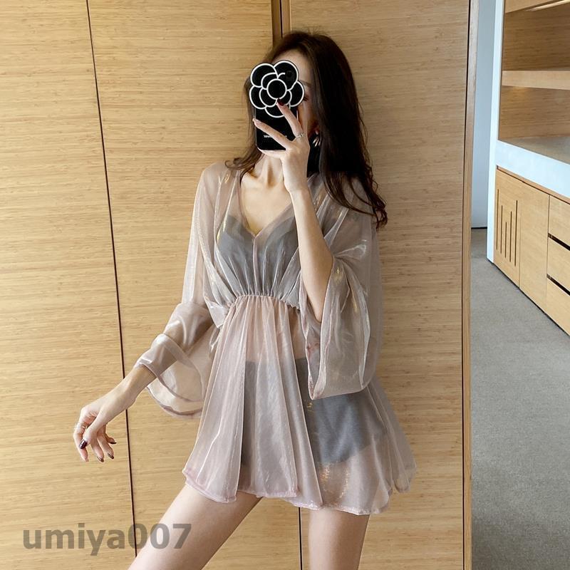 【大特価】水着 レディース 体型カバー ビキニ 水着セット 夏 海 ビーチ 3点セット おしゃれ 20代 30代 40代 - 画像 (4)