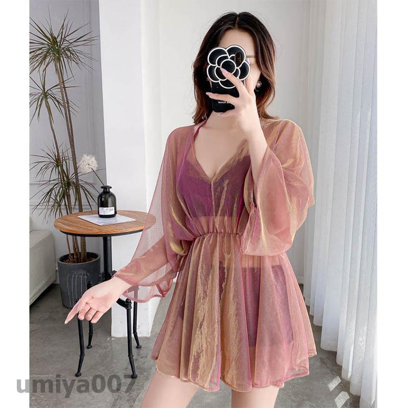 【大特価】水着 レディース 体型カバー ビキニ 水着セット 夏 海 ビーチ 3点セット おしゃれ 20代 30代 40代 - 画像 (8)