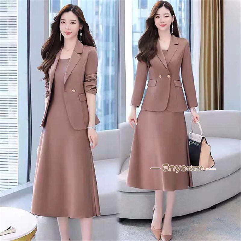 【値下げ】スーツ レディース スカートスーツ セレモニースーツ テーラード 入園式 入学式 卒業式 ビジネス ママ 披露宴 OL 通勤 おしゃれ 贈り物 韓国風 - 画像 (7)