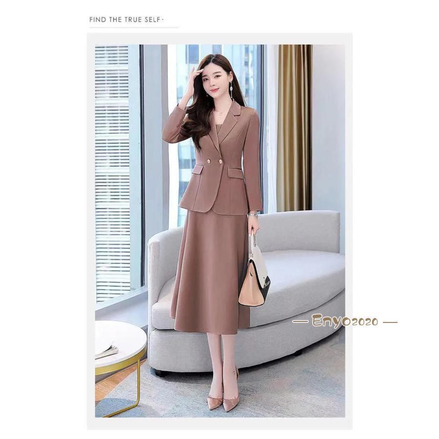 【値下げ】スーツ レディース スカートスーツ セレモニースーツ テーラード 入園式 入学式 卒業式 ビジネス ママ 披露宴 OL 通勤 おしゃれ 贈り物 韓国風 - 画像 (9)