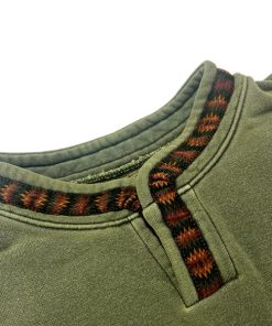 *送料無料*【在庫限り!大特価】BEAVERHEAD(ビーバーヘッド) ネイティブ柄 トップス オリーブ Mサイズ ぽっきり価格【返品・交換不可】(メンズ ユニセックス カ・