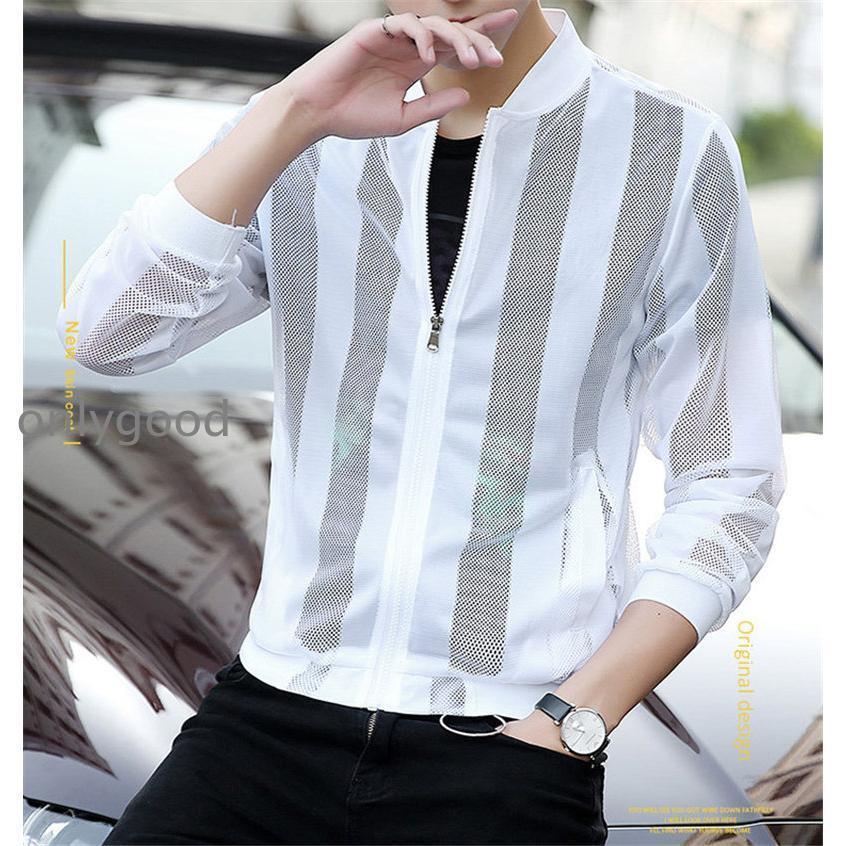 【特価】サマーカーディガン メンズ ライトアウター 夏 春 透け 長袖 薄手 涼しい 紫外線対策 冷房対策 ス 部屋着 サーフ コンパクト ギフト - 画像 (5)