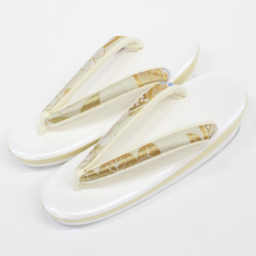 草履 単品 レディース 振袖 成人式 袴 卒業式 2段 白 オフホワイト 黄色 バイカラー 2色 フリーサイズ 日本製 エナメル 和装 着物 - 画像 (7)
