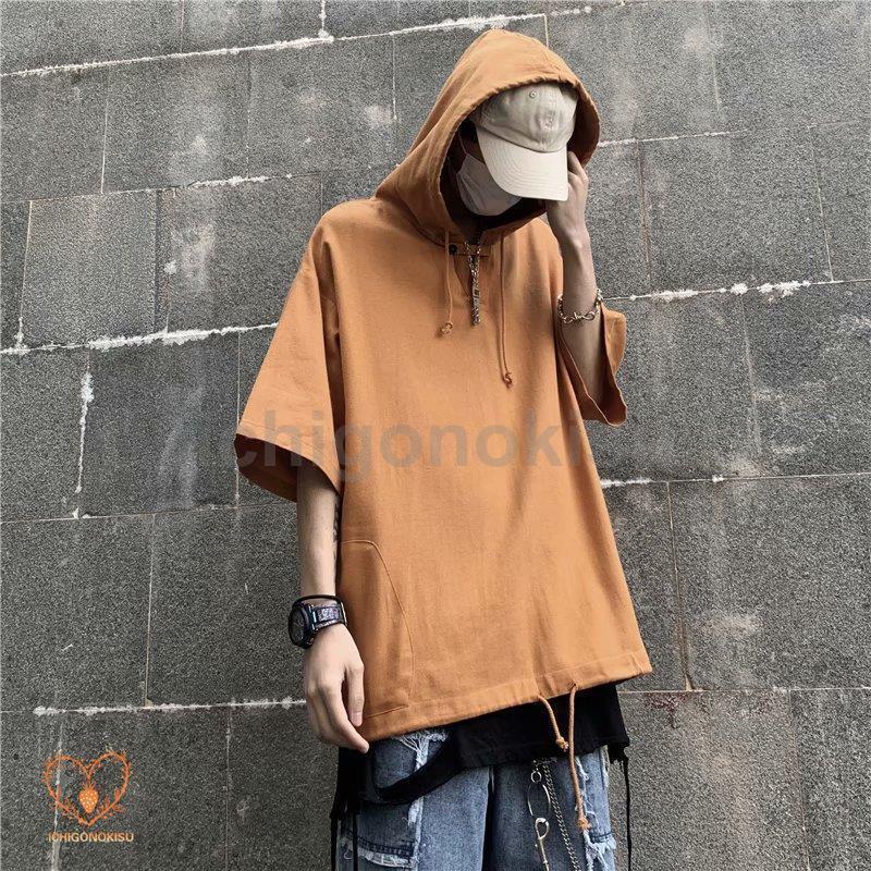 パーカー メンズ 夏パーカー 半袖 おしゃれ カジュアル フード付き パーカ 夏用 薄手 メンズファッション 20代 30代40代通学 通勤 - 画像 (4)