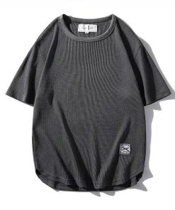 Tシャツ 半袖 ワッフル ス メンズ 無地 スウェット プルオーバー カットソー クルーネック カジュアル おしゃれ 薄手 肌触り