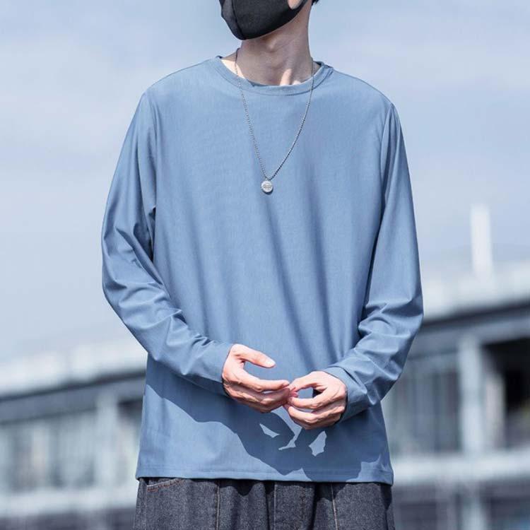 tシャツ メンズ 長袖/半袖 速乾 接触冷感 トップス UVカット ラッシュガード ドライ 冷感Tシャツ 薄手 ロンT 大きいサイズ 夏用 - 画像 (4)