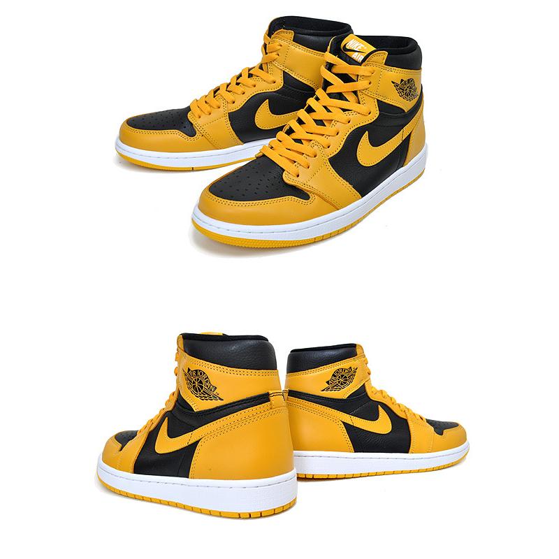 エア ジョーダン 1 NIKE AIR JORDAN RETRO HI OG pollen/white-black 555088-701 ナイキ エアジョーダン レトロ ハイ スニーカー ポレン イエロー ブラック - 画像 (2)