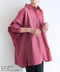 レカ reca ドルマンビッグシャツブラウス（y4118） （アンティークローズ）