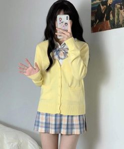 入学式 女子 スクールカーディガン 学生 通学 ニットカーディガン 長袖 学校 レディース 学生服 高校生 女子高生 スクール