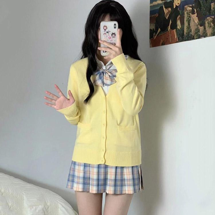 入学式 女子 スクールカーディガン 学生 通学 ニットカーディガン 長袖 学校 レディース 学生服 高校生 女子高生 スクール
