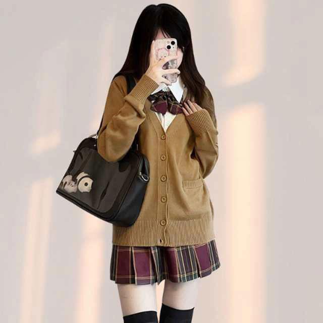 入学式 女子 スクールカーディガン 学生 通学 ニットカーディガン 長袖 学校 レディース 学生服 高校生 女子高生 スクール - 画像 (2)