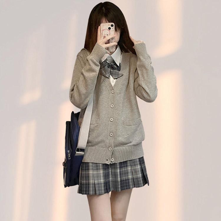 入学式 女子 スクールカーディガン 学生 通学 ニットカーディガン 長袖 学校 レディース 学生服 高校生 女子高生 スクール - 画像 (4)