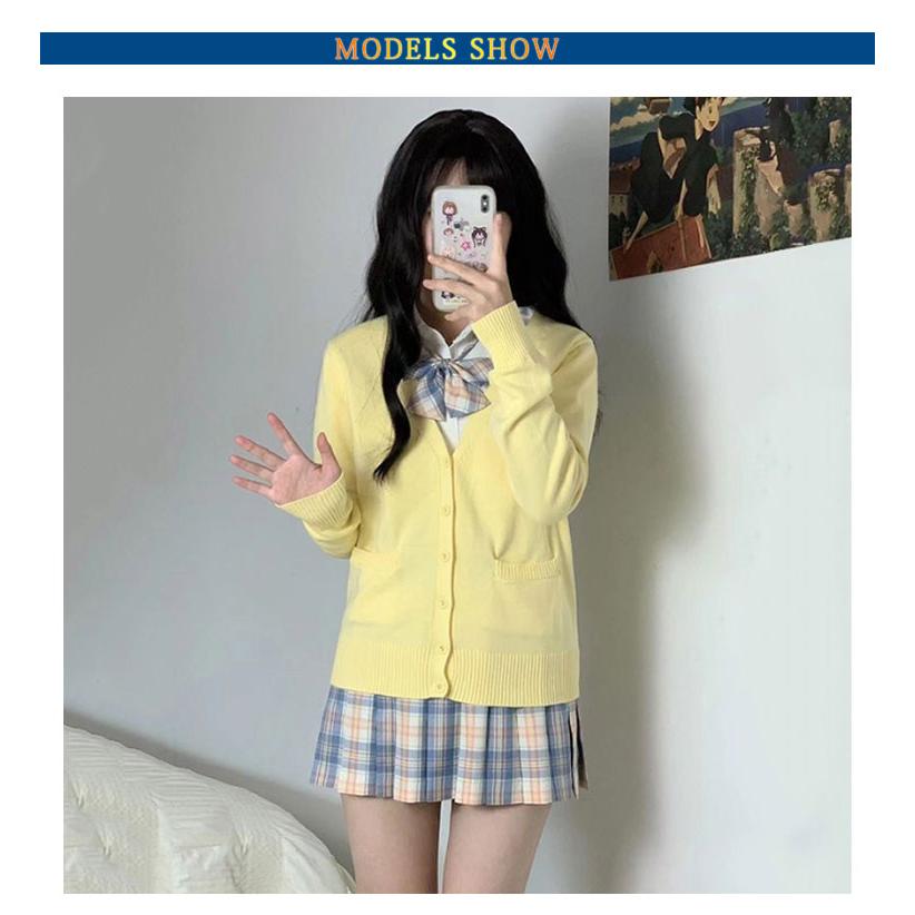 入学式 女子 スクールカーディガン 学生 通学 ニットカーディガン 長袖 学校 レディース 学生服 高校生 女子高生 スクール - 画像 (8)