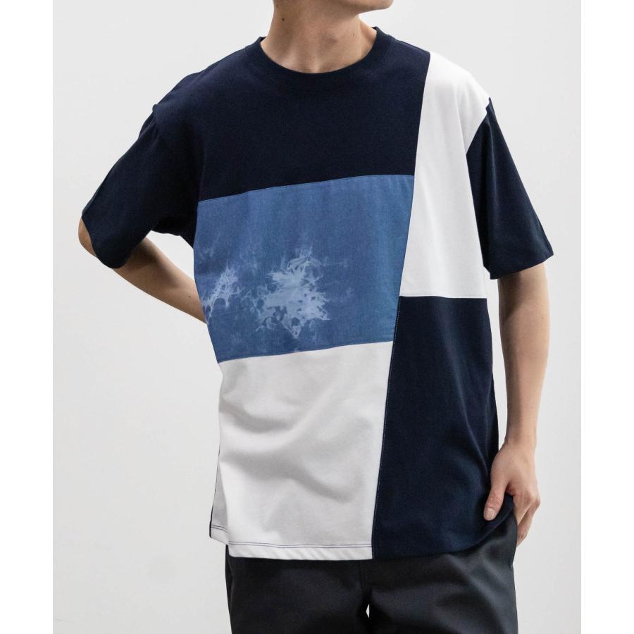 Tシャツ メンズ 半袖 ドライ 冷感 異素材切替 クルーネック トップス - 画像 (2)