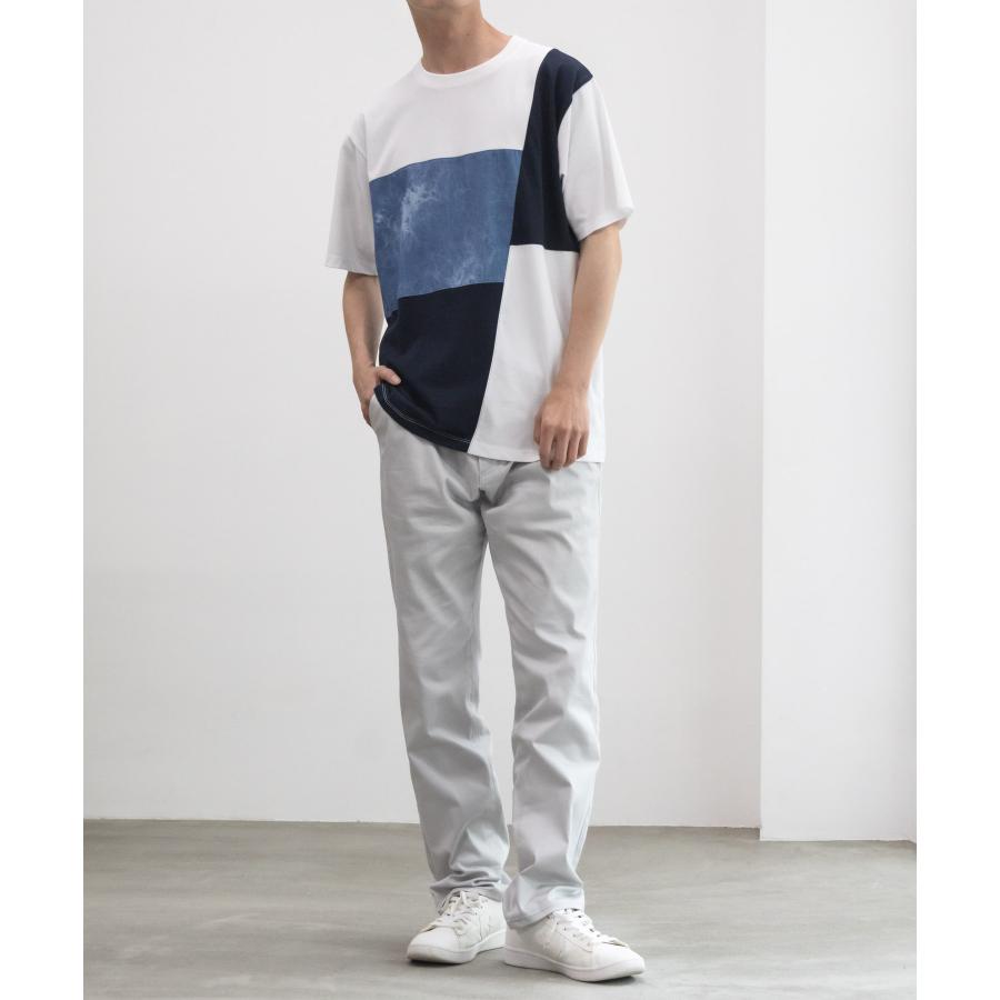 Tシャツ メンズ 半袖 ドライ 冷感 異素材切替 クルーネック トップス - 画像 (3)