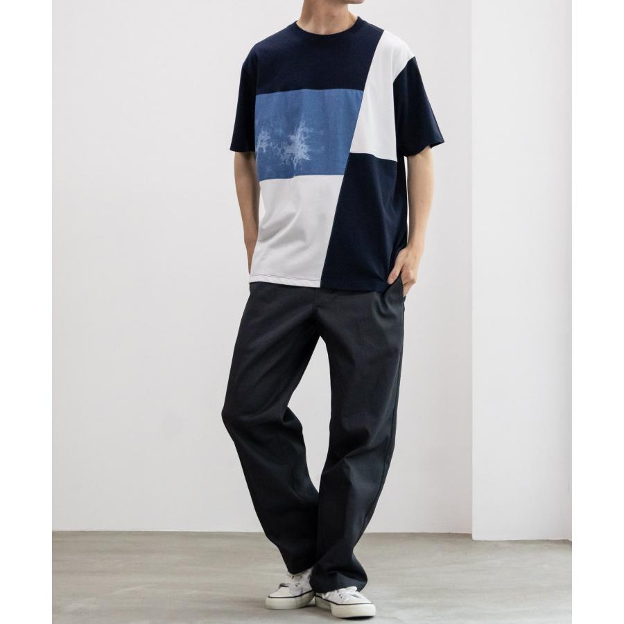 Tシャツ メンズ 半袖 ドライ 冷感 異素材切替 クルーネック トップス - 画像 (5)