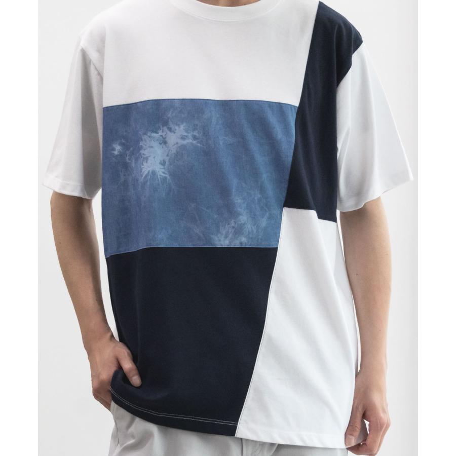 Tシャツ メンズ 半袖 ドライ 冷感 異素材切替 クルーネック トップス - 画像 (8)