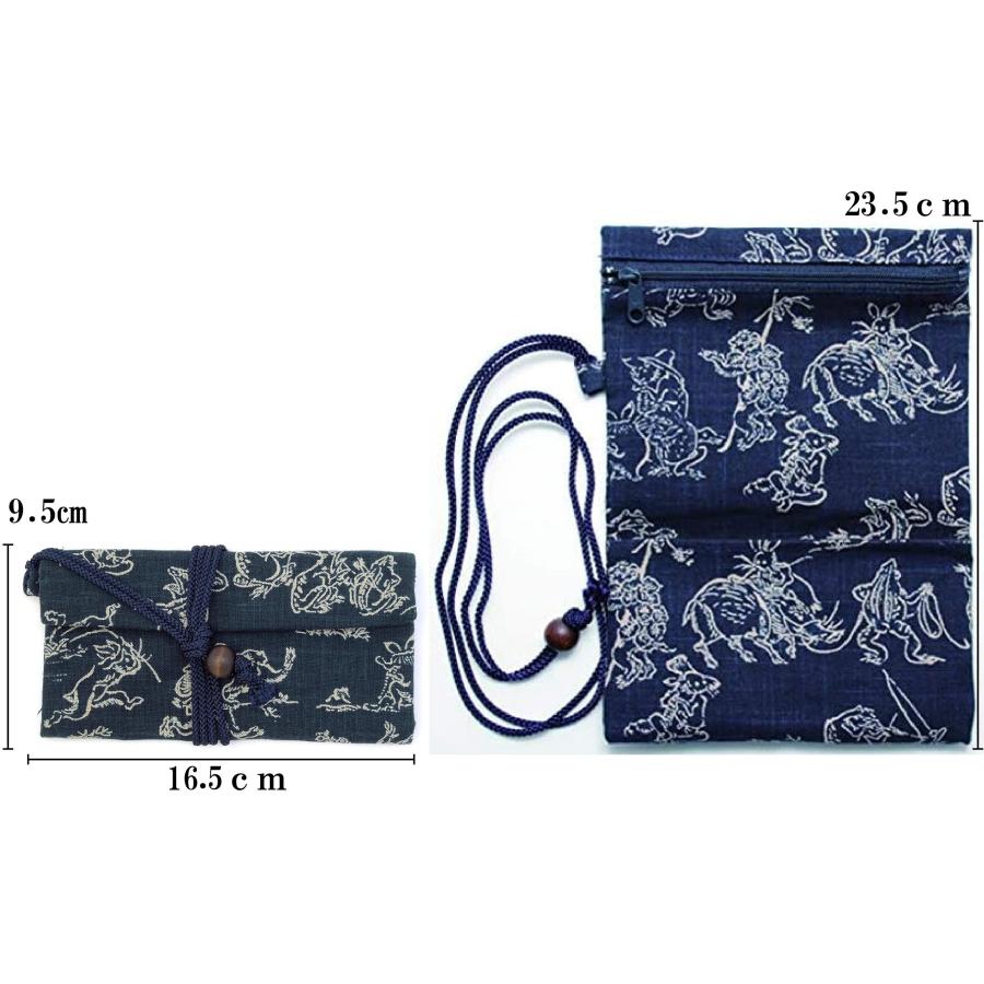 財布 和財布 男財布 着物用 父の日 / 道中財布 ねこ 和柄財布 和小物 和雑貨 和服用 紳士用 和装小物 時代劇 - 画像 (9)