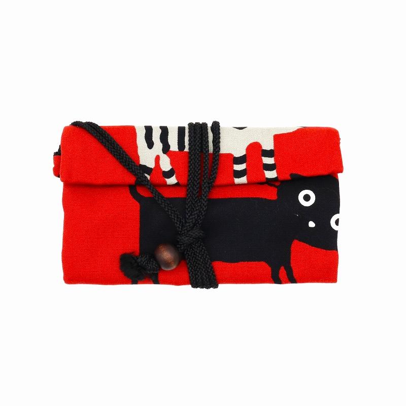 財布 和財布 男財布 着物用 父の日 / 道中財布 ねこ 和柄財布 和小物 和雑貨 和服用 紳士用 和装小物 時代劇 - 画像 (4)