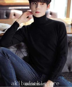 ニットメンズセータータートルネック無地ハイネックニットセーター秋物長袖カラーシンプルセーターきれいめ着こなし