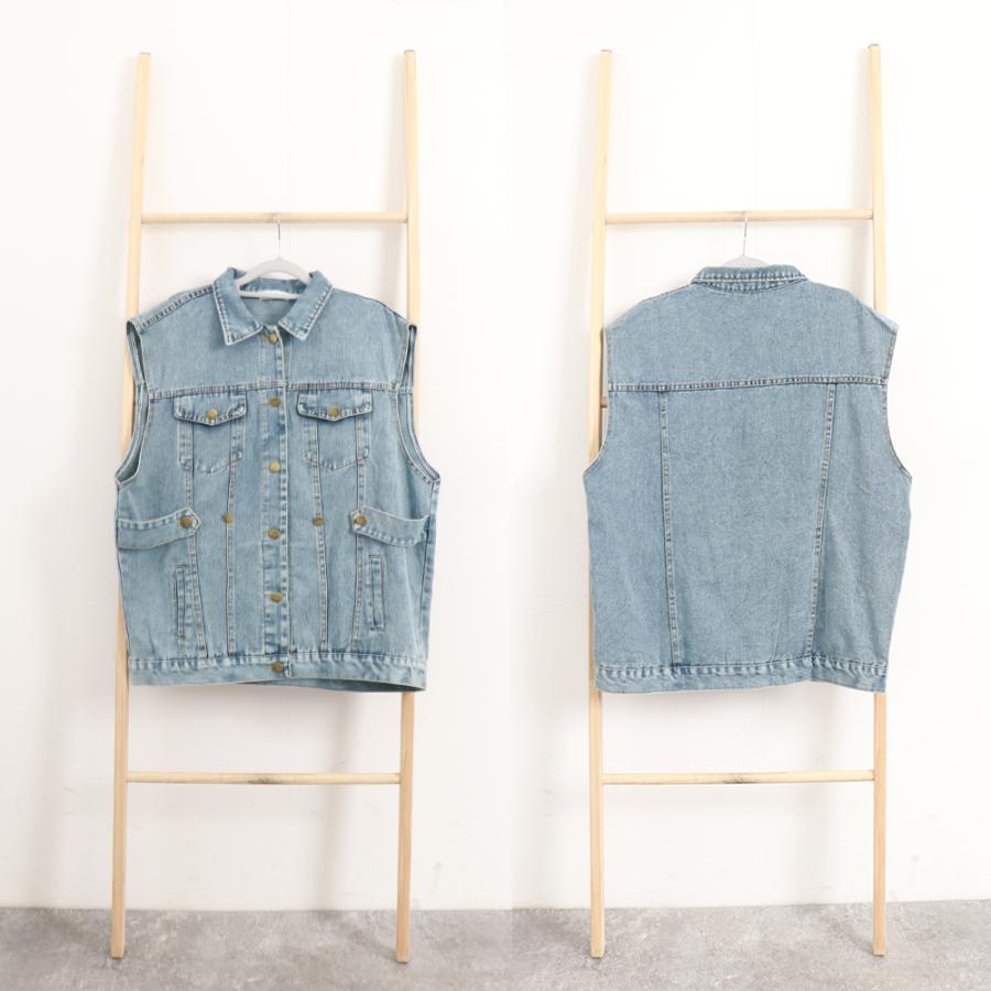 miniministore デニムベスト ジレ 重ね着デニムチョッキ - 画像 (2)