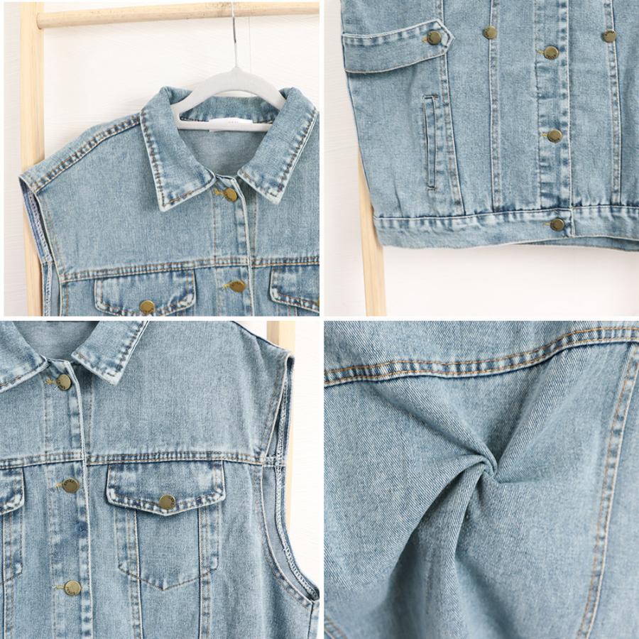 miniministore デニムベスト ジレ 重ね着デニムチョッキ - 画像 (3)