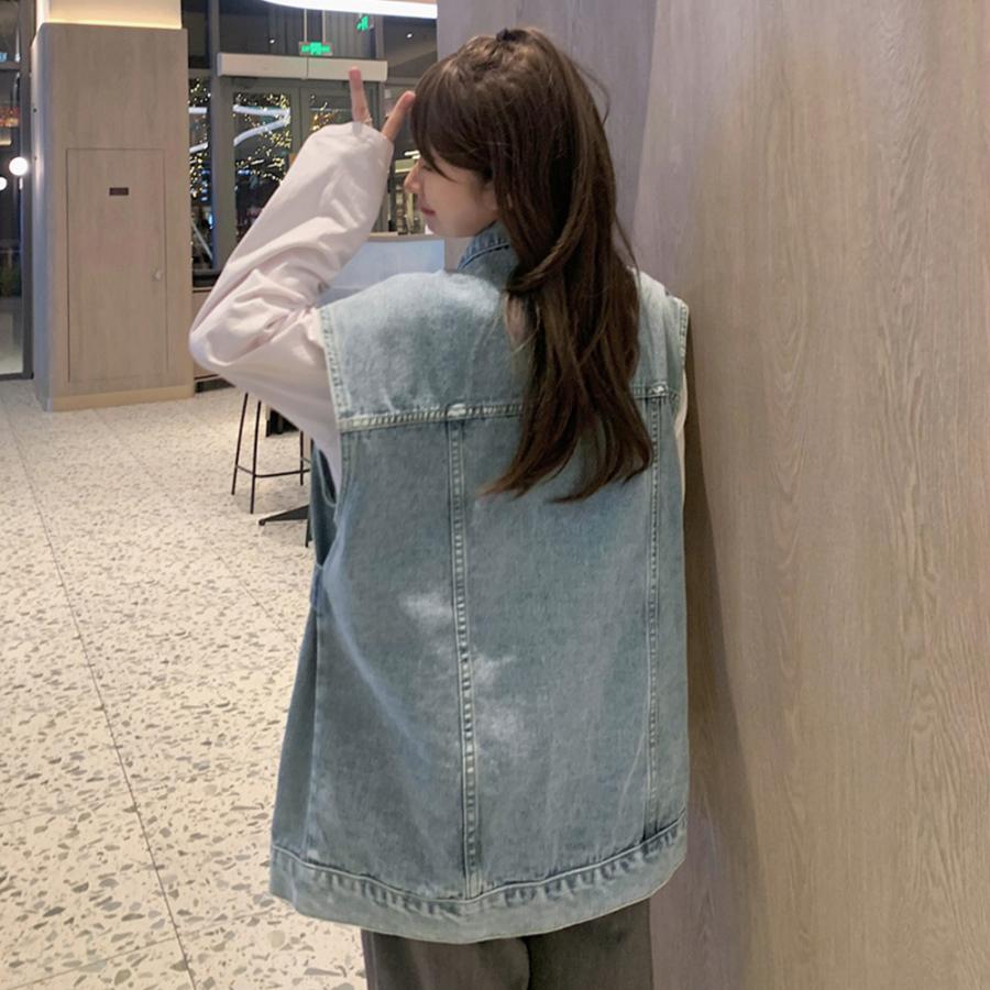 miniministore デニムベスト ジレ 重ね着デニムチョッキ - 画像 (5)