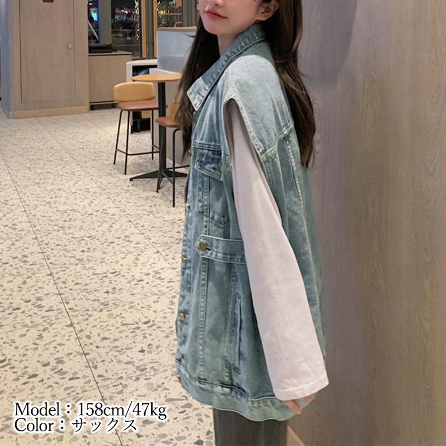 miniministore デニムベスト ジレ 重ね着デニムチョッキ - 画像 (6)