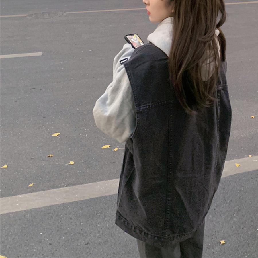 miniministore デニムベスト ジレ 重ね着デニムチョッキ - 画像 (8)