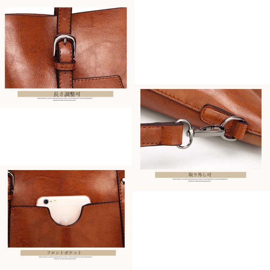 miniministore PUトートバッグ レディース ショルダーバッグ 斜め掛け 大容量 肩掛けバッグ おしゃれ レザーバッグ 大きめa4 バッグ OL - 画像 (3)