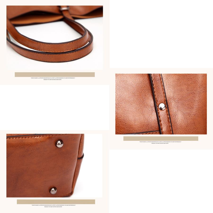 miniministore PUトートバッグ レディース ショルダーバッグ 斜め掛け 大容量 肩掛けバッグ おしゃれ レザーバッグ 大きめa4 バッグ OL - 画像 (4)