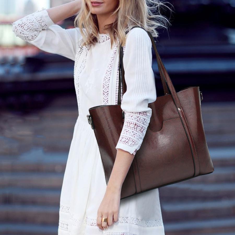 miniministore PUトートバッグ レディース ショルダーバッグ 斜め掛け 大容量 肩掛けバッグ おしゃれ レザーバッグ 大きめa4 バッグ OL - 画像 (8)