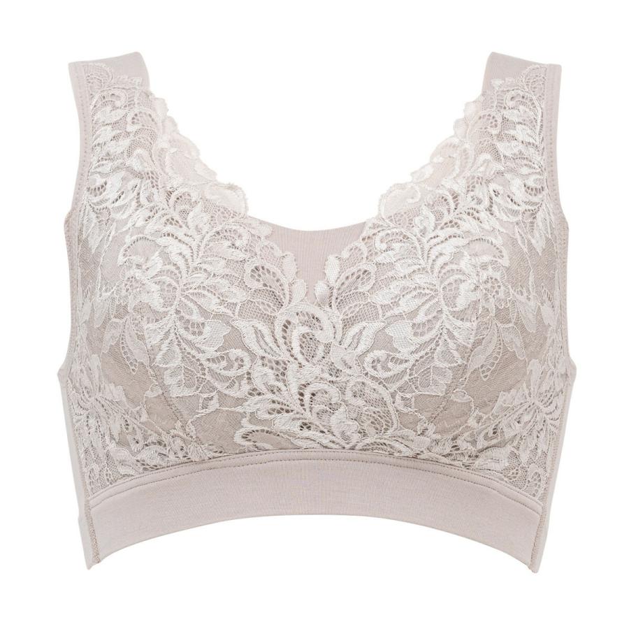 BRADELIS NewYork ブラデリス 素肌 しっとり ハッピーバストブラ23 ブラジャー ノンワイヤー ナイトブラ レディース インナー レース 幅広 補正 補整 下着 大きいサイズ