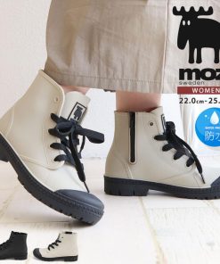 moz モズ レイン ブーツ レディース ショート 軽い 完全防水 おしゃれ TPE 履きやすい 歩きやすい シンプル 通勤 ガーデニング アンクル 長 靴 シューズ 8047