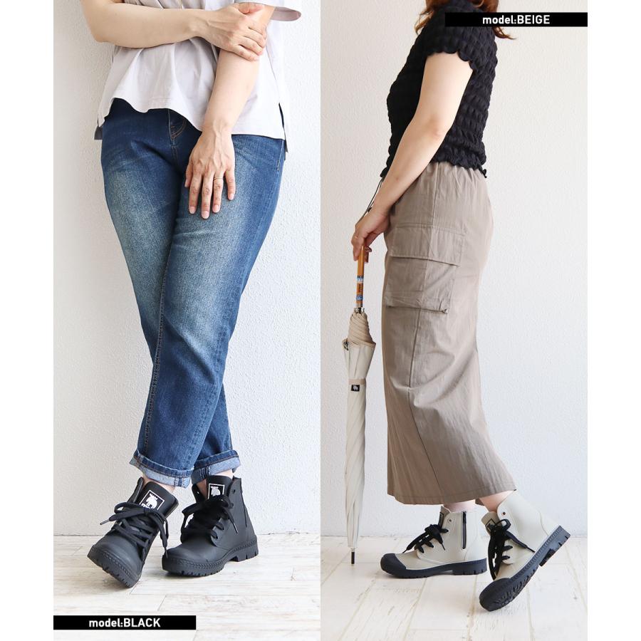 moz モズ レイン ブーツ レディース ショート 軽い 完全防水 おしゃれ TPE 履きやすい 歩きやすい シンプル 通勤 ガーデニング アンクル 長 靴 シューズ 8047 - 画像 (6)