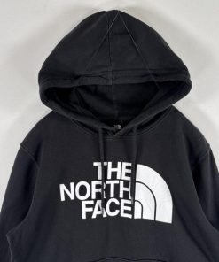 THE NORTH FACE 古着 ザ・ノースフェイス パーカー プルオーバー フーディ スウェット ビッグロゴプリント M  ブラック メンズ