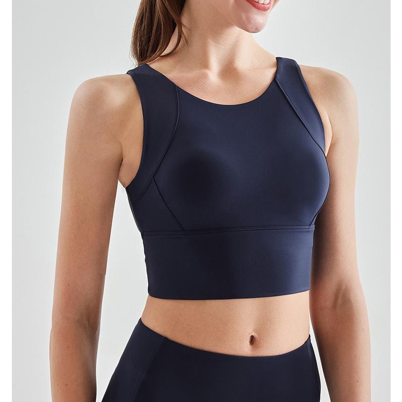 スポーツブラ パッド ハイサポート レディース ランニング ヨガウェア おしゃれ タンクトップ 無地 速乾スポーツウェア インナー 伸縮性 スポーツ フィットネス - 画像 (3)