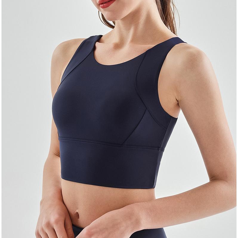スポーツブラ パッド ハイサポート レディース ランニング ヨガウェア おしゃれ タンクトップ 無地 速乾スポーツウェア インナー 伸縮性 スポーツ フィットネス - 画像 (4)
