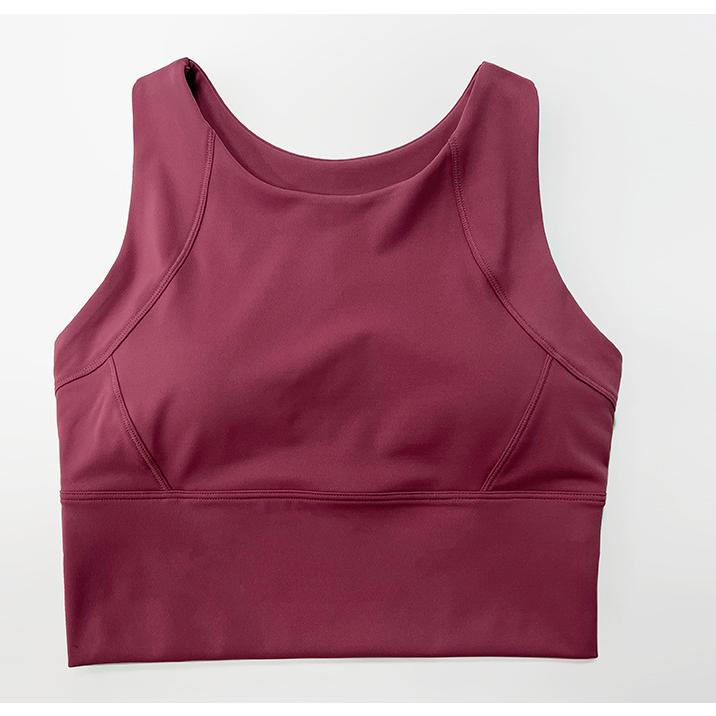 スポーツブラ パッド ハイサポート レディース ランニング ヨガウェア おしゃれ タンクトップ 無地 速乾スポーツウェア インナー 伸縮性 スポーツ フィットネス - 画像 (9)