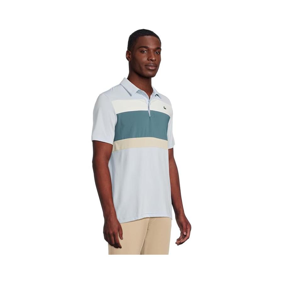 LACOSTE ラコステ Lacoste Regular Fit Colorblock Polo メンズ トップス Light Blue/Dark Blue/Whit