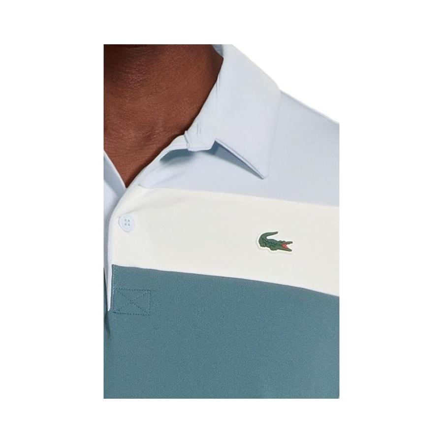 LACOSTE ラコステ Lacoste Regular Fit Colorblock Polo メンズ トップス Light Blue/Dark Blue/Whit - 画像 (3)