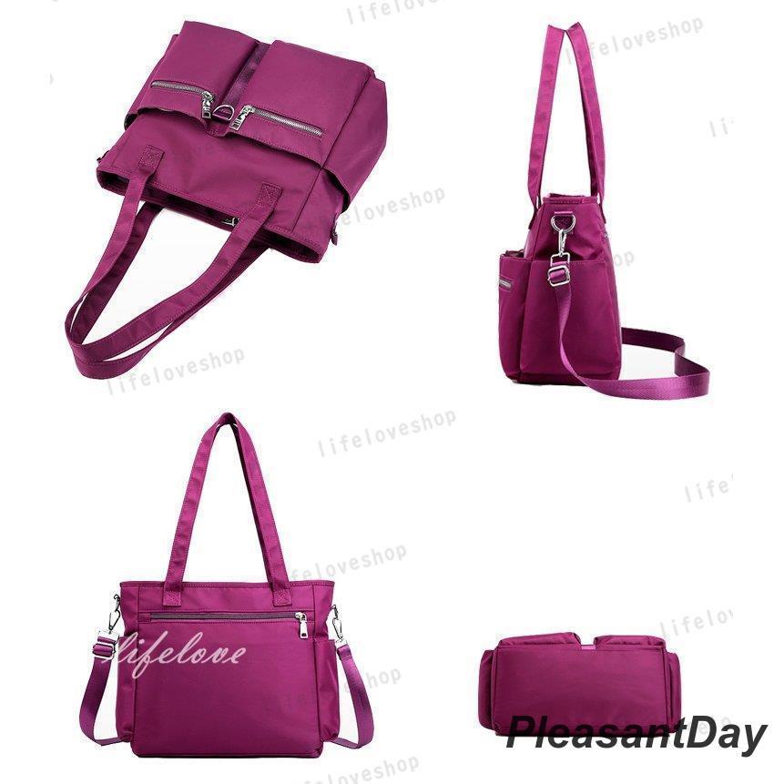 トートバッグ レディース ナイロン 2way ショルダーバッグ 通勤バッグ a4 ファスナー付き 大きめ スポーツ 女性 カバン 軽い 旅行 おしゃれ 40代 - 画像 (6)