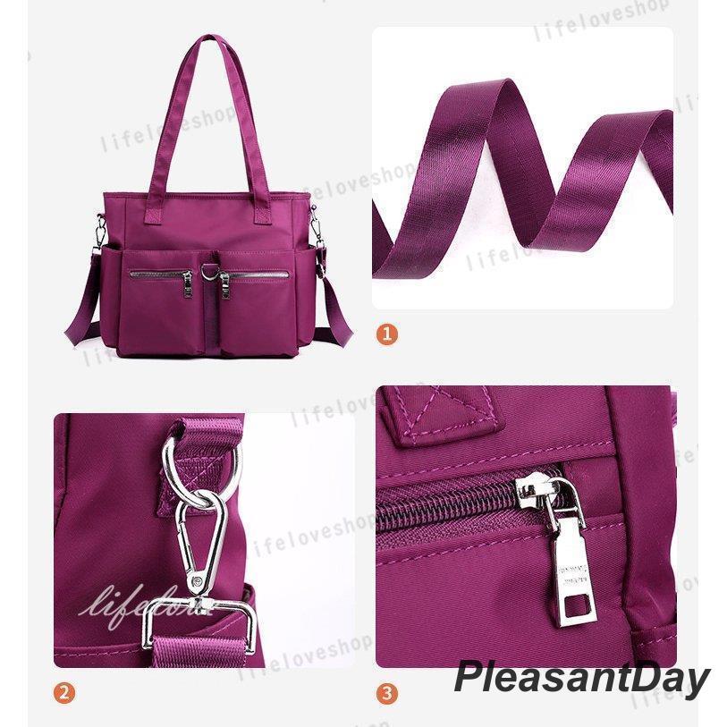 トートバッグ レディース ナイロン 2way ショルダーバッグ 通勤バッグ a4 ファスナー付き 大きめ スポーツ 女性 カバン 軽い 旅行 おしゃれ 40代 - 画像 (7)