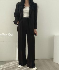 パンツスーツ レディース セットアップ フォーマル スーツ ゆったり 韓国 卒園式 入学式面接上下セット 2点セット