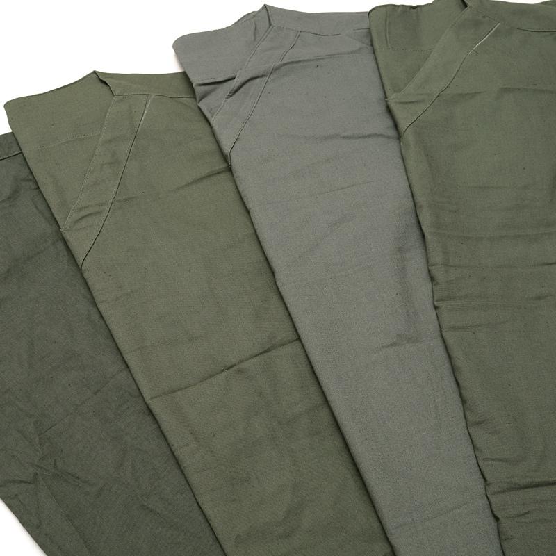 1点ならメール便可 ロシア軍 スリーピングシャツ サマー Vネック グレー デッドストック JS169NN 実物ミリタリー パジャマ ルームウェア 部屋着 インナー - 画像 (3)