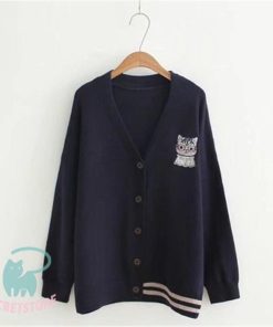 スクールカーディガン レディース カーディガン 学生服 Vネック 長袖 ニット 通学 高校生 入学式 正統派 ゆったり セーター 文化祭