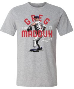 MLB グレッグ・マダックス カブス Tシャツ Chicago Arc WHT 500LEVEL ヘザーグレー