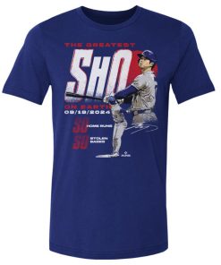 MLB 大谷翔平 ドジャース Tシャツ 【New Model】 50/50達成記念 Club WHT T-Shirt 500Level ロイヤルブルー